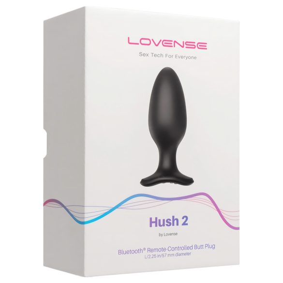 Lovense - vibratore anale piccolo ricaricabile Hush 2 L 57mm - nero