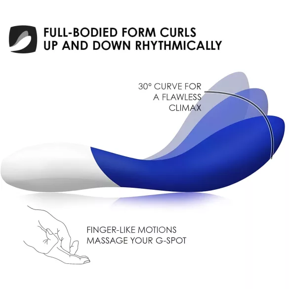 LELO Mona Wave - vibratore punto G impermeabile - silicone blu