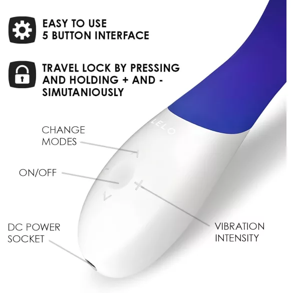 LELO Mona Wave - vibratore punto G impermeabile - silicone blu