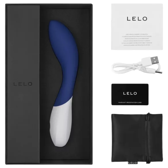 LELO Mona Wave - vibratore punto G impermeabile - silicone blu