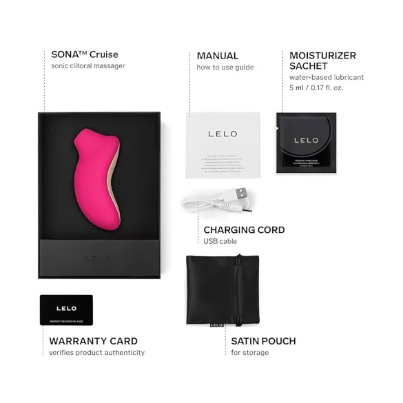 LELO Sona Cruise - stimolatore clitorideo onde sonore - ciliegia