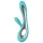 LELO Soraya 2 - vibratore rabbit impermeabile - silicone turchese