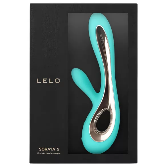 LELO Soraya 2 - vibratore rabbit impermeabile - silicone turchese