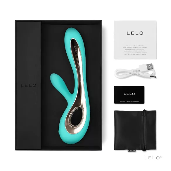LELO Soraya 2 - vibratore rabbit impermeabile - silicone turchese