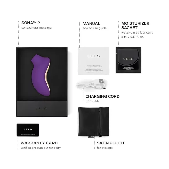 LELO Sona 2 - succhia clitoride onde sonore - silicone viola