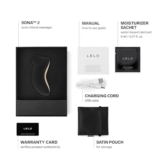 LELO Sona 2 - stimolatore clitorideo a onde sonore - nero