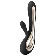   LELO Soraya 2 - vibratore ricaricabile impermeabile con stimolatore clitorideo (nero)