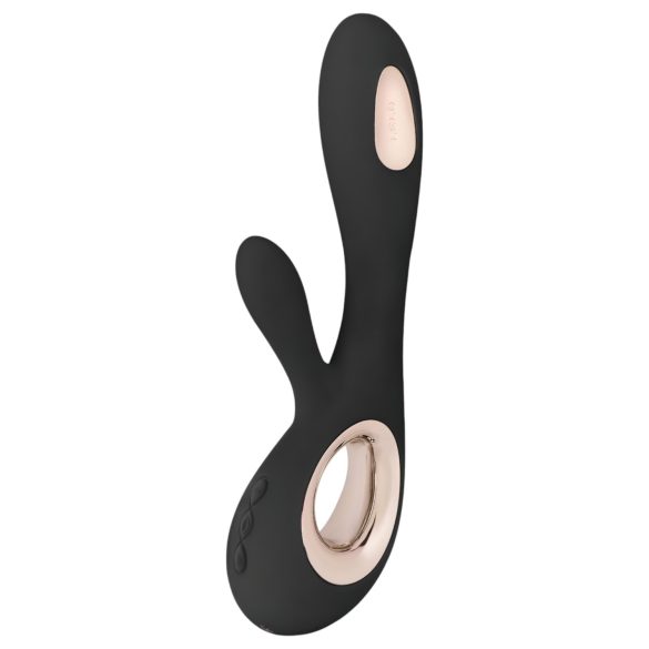 LELO Soraya Wave - vibratore rabbit con movimento oscillante - silicone nero