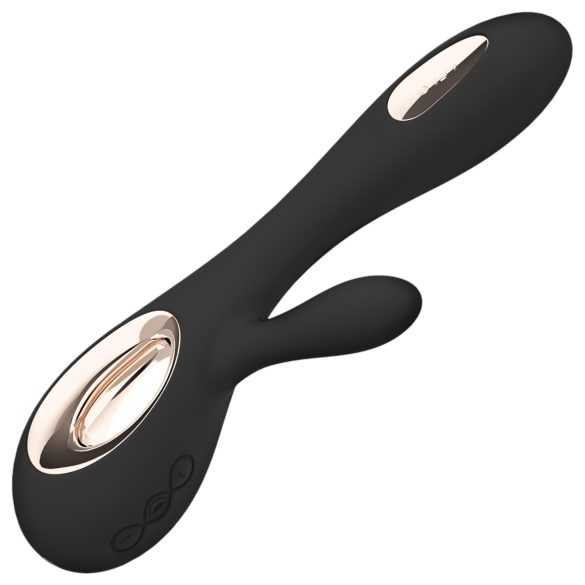 LELO Soraya Wave - vibratore rabbit con movimento oscillante - silicone nero