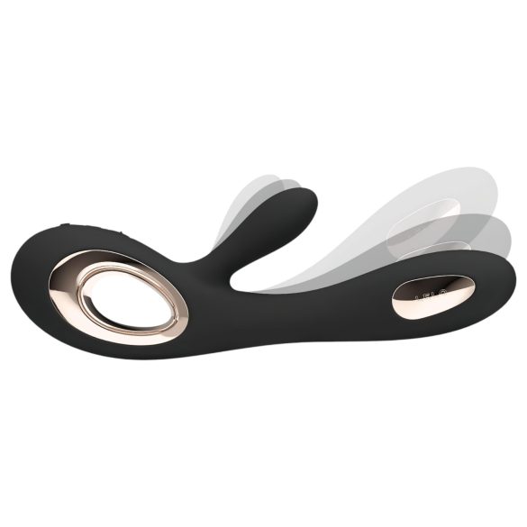 LELO Soraya Wave - vibratore rabbit con movimento oscillante - silicone nero