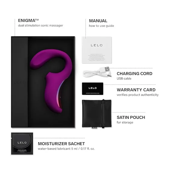 LELO Enigma - vibratore punto G ricaricabile impermeabile 2in1 viola