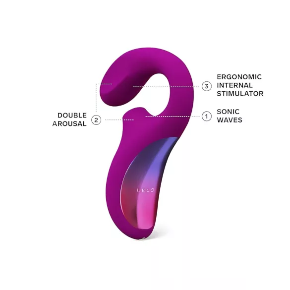LELO Enigma - vibratore punto G ricaricabile impermeabile 2in1 viola