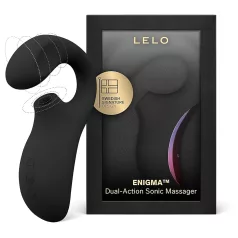   LELO Enigma - vibratore punto G 2in1 ricaricabile impermeabile nero