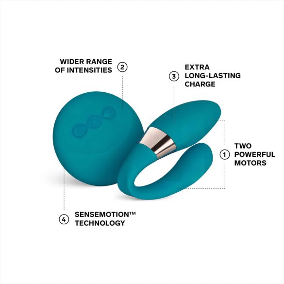 LELO Tiani Duo - vibratore coppia - telecomando - silicone blu