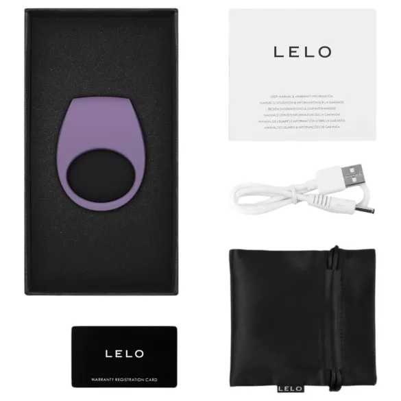 LELO Tor 3 - Anello vibrante per pene con controllo tramite app, per uomini (viola)