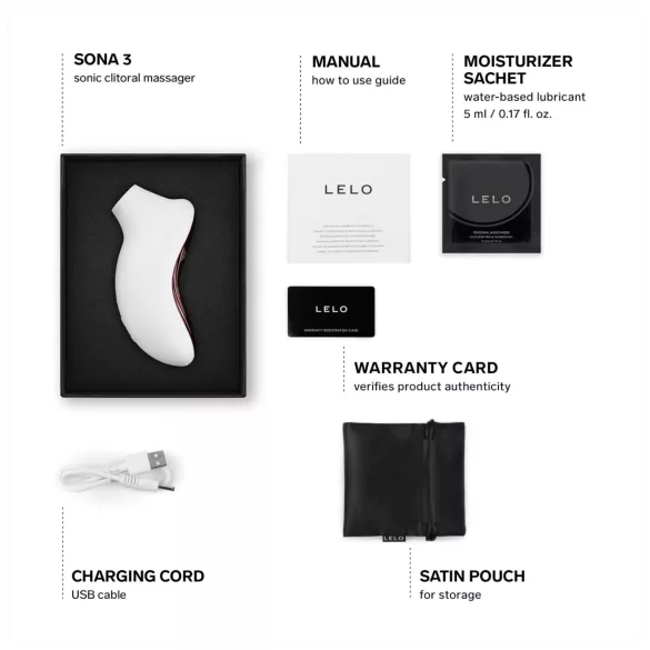 LELO Sona 3 - stimolatore clitorideo onde sonore - bianco