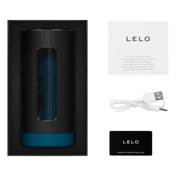 LELO F1s V3 XL - masturbatore interattivo - silicone - nero/blu