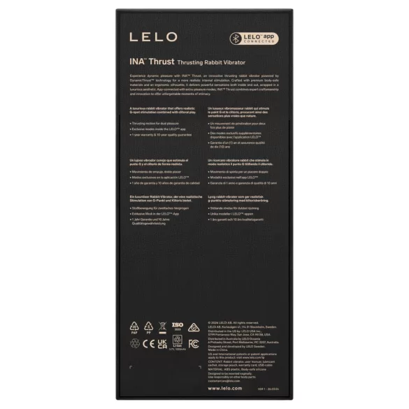 LELO - INA Thrust vibratore rabbit a spinta (viola)