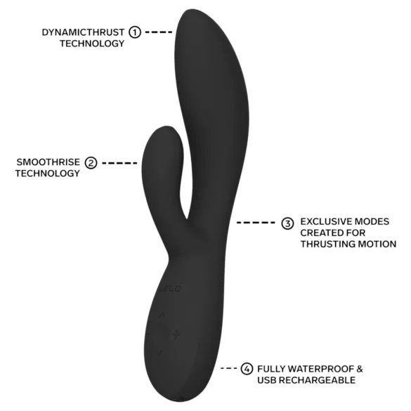 LELO - INA Thrust vibratore rabbit a spinta (nero)