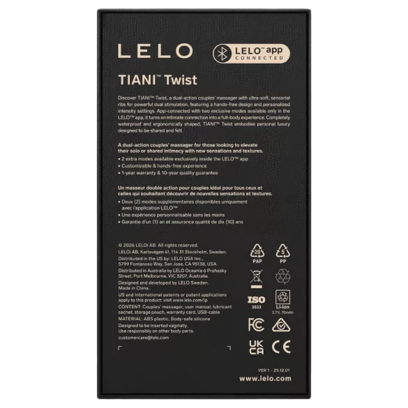 LELO Tiani Twist - vibratore di coppia intelligente (rosa)