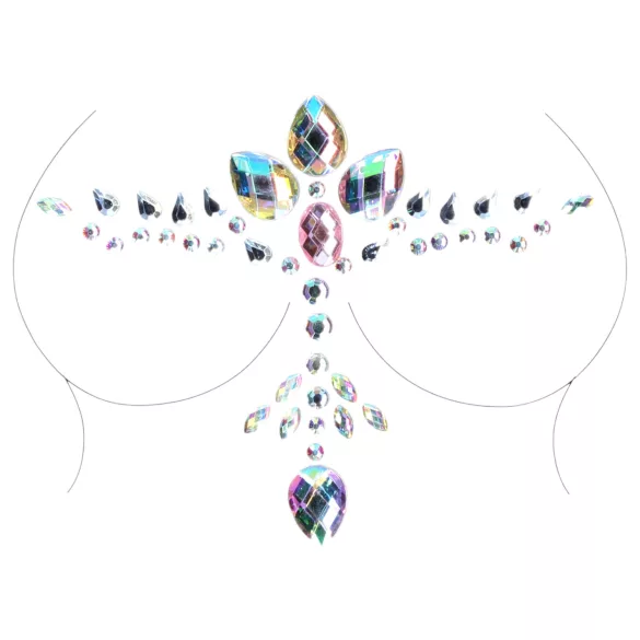 Le Désir - decorazione décolleté adesiva - effetto glitter arcobaleno