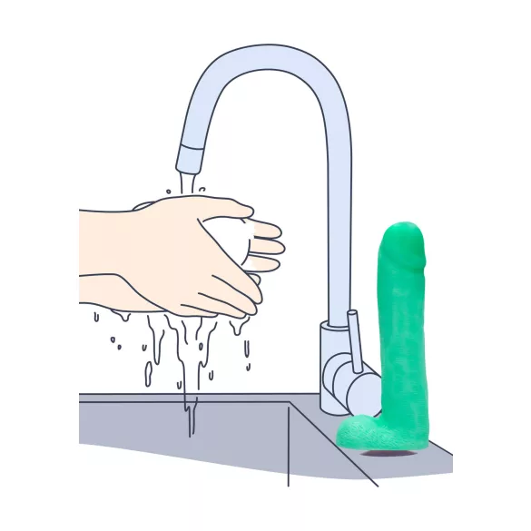 S-Line - Dicky - sapone a forma di pene luminoso con testicoli (265 g)