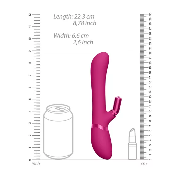 Vive Chou - vibratore clitorideo ricaricabile con testina intercambiabile - rosa