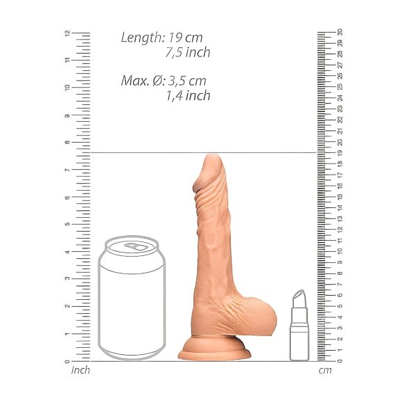 RealRock - dildo realistico con testicoli - 17cm - colore naturale