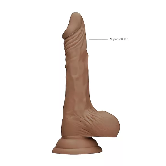 RealRock - dildo realistico con testicoli 17cm - colore scuro