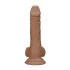 RealRock - dildo realistico con testicoli 17cm - colore scuro
