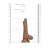 RealRock - dildo realistico con testicoli 17cm - colore scuro