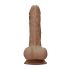 RealRock Dong 10 - dildo realistico con testicoli (25 cm) - naturale scuro