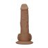 RealRock Dong 10 - dildo realistico con testicoli (25 cm) - naturale scuro
