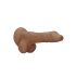 RealRock Dong 10 - dildo realistico con testicoli (25 cm) - naturale scuro