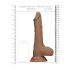 RealRock Dong 10 - dildo realistico con testicoli (25 cm) - naturale scuro