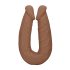 RealRock Double Dong 18 - doppio dildo 46 cm - naturale scuro
