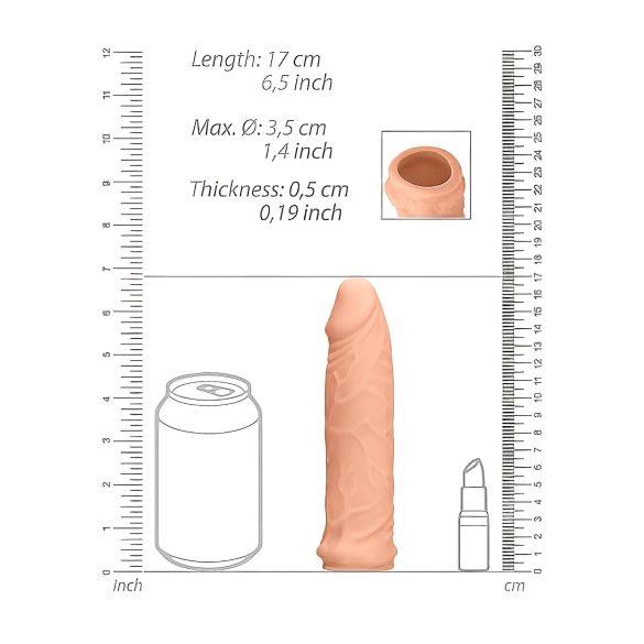 RealRock - Estensione pene - 17 cm - colore naturale