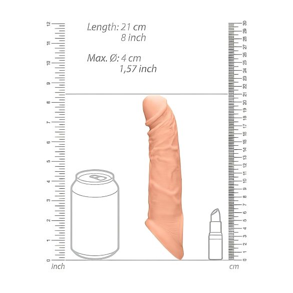 RealRock - estensore pene 21cm - trasparente natura
