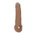 RealRock - guaina fallo realistico - 21,5 cm - colore naturale scuro