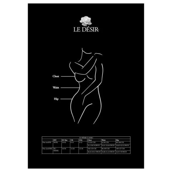 Le Désir Plus Size - collant aperto - nero - XXL-4XL