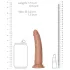 RealRock - dildo realistico slim 15,5 cm - colore naturale scuro