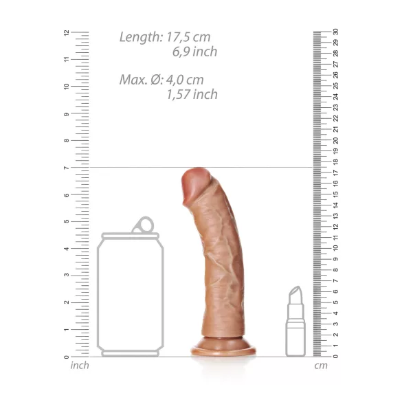 RealRock - dildo realistico - 15,5 cm - pelle scura