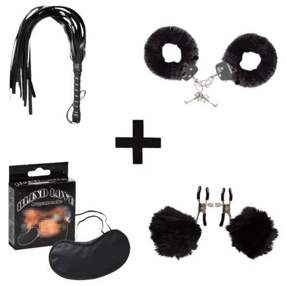BDSM - kit bondage per principianti - set 4 pezzi