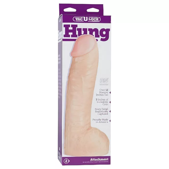 Doc Johnson Vac-U-Lock Hung 12 - dildo realistico con testicoli - color carne