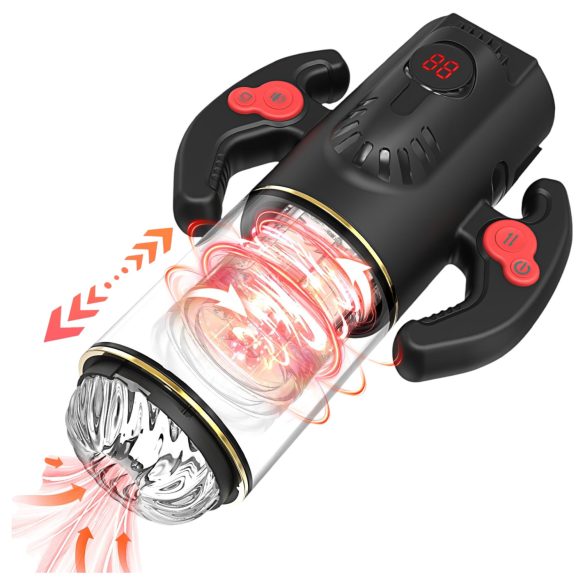 AlvUp - masturbatore rotante e spingente - nero