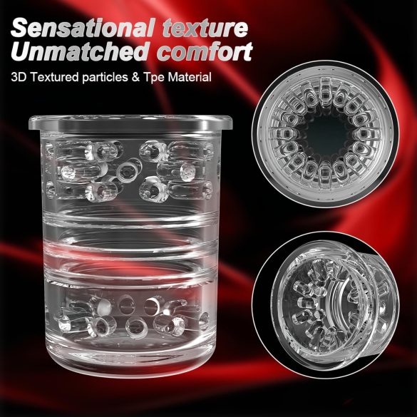 AlvUp - masturbatore rotante e spingente - nero