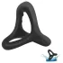 Anello per pene e scroto - superficie puntinata - silicone nero