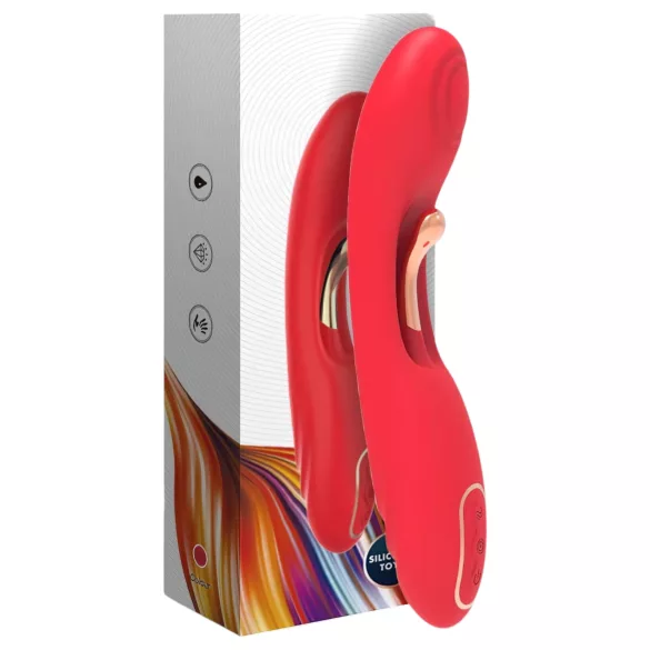 Bestoy - vibratore punto G con lingua - silicone rosso