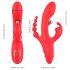 Bestoy - Vibratore a 3 punte con lingua (rosso)