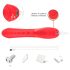 Bestoy - Vibratore a 3 punte con lingua (rosso)